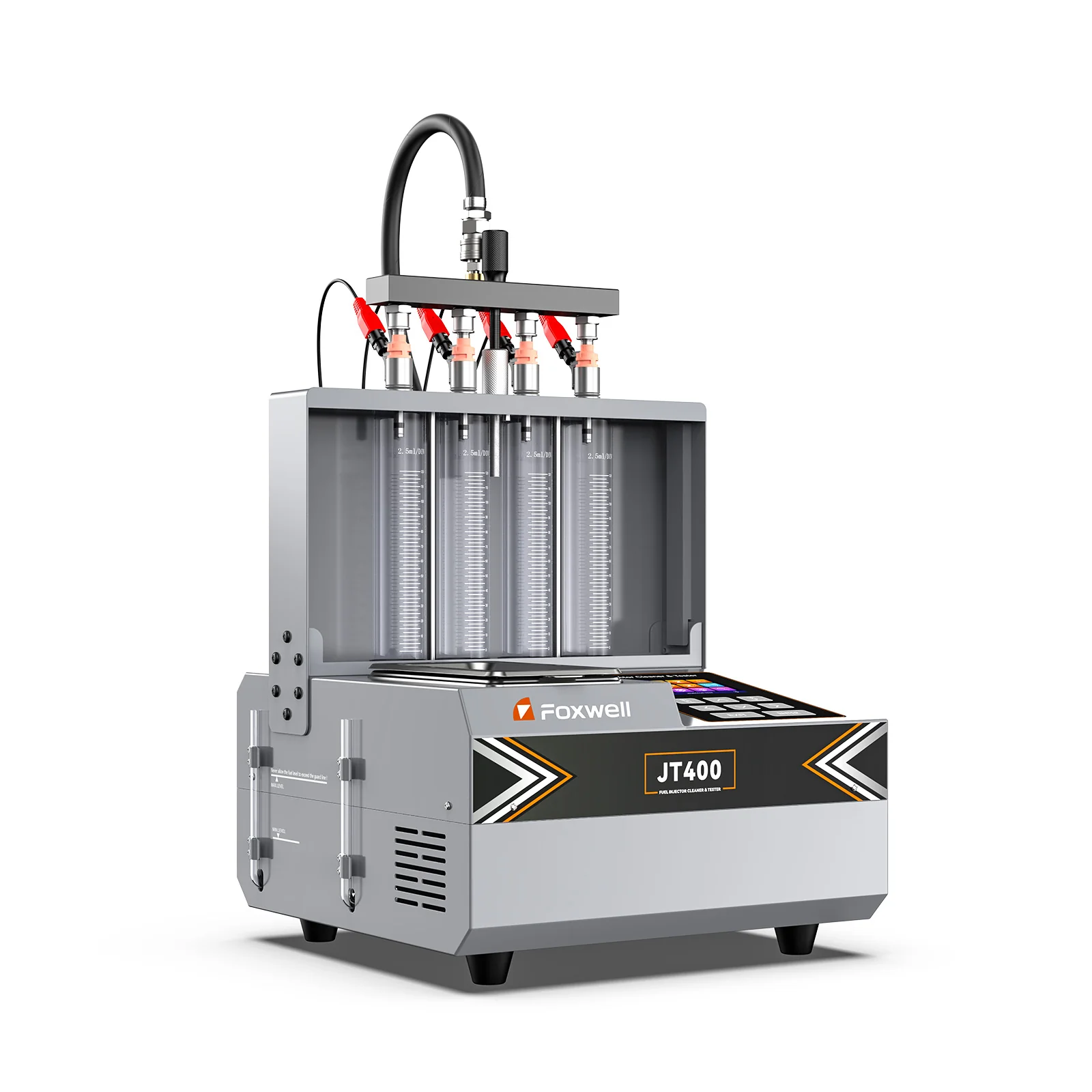 Foxwell JT400 Fuel Injector Cleaner, Ultrasonic Cleaning Machine with Heating Function 4 Cylinder for GDI, EFI, FSI Fuel Injectors - Image 3