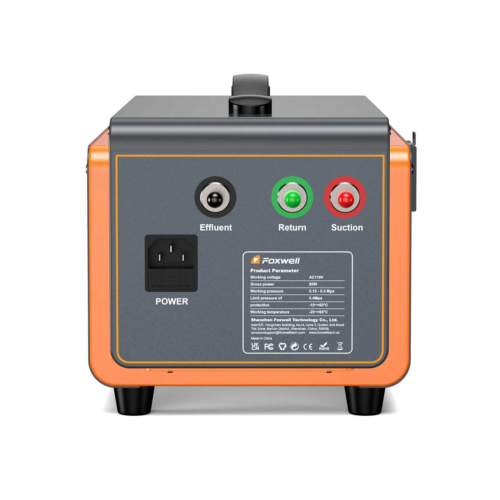 Foxwell RT1000 Automatic Brake Bleeder Kit Dual Pulse Vacuum Brake Fluid Exchanger with Pressure Gauge - Image 4